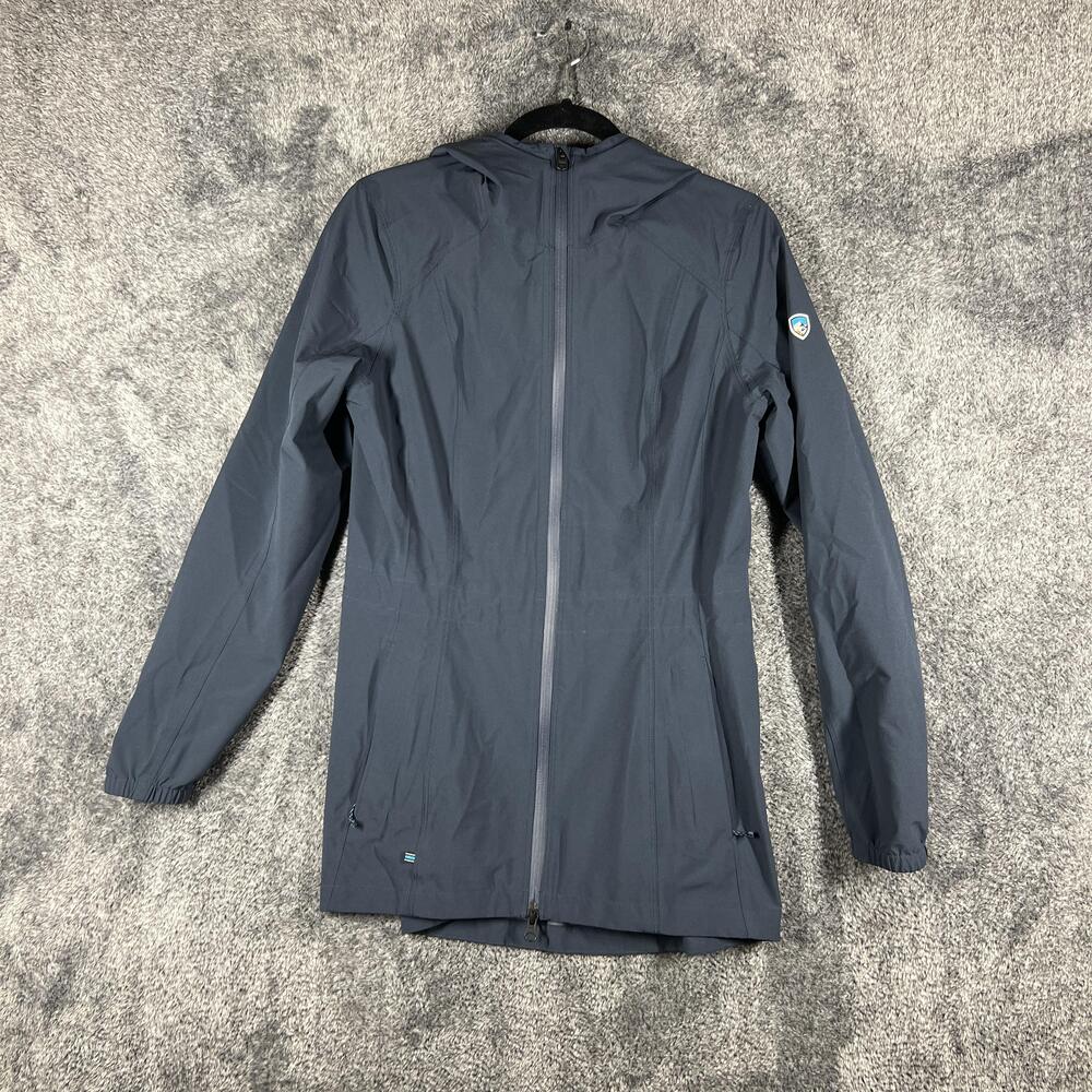 Kuhl Jacket Womens Small Blue Zip Softshell Waterproof PROJEKT Stretch Voyager